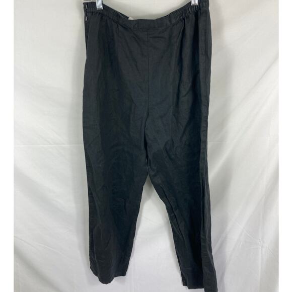 Talbots Linen Pants Black Size 14P - Picture 4 of 4